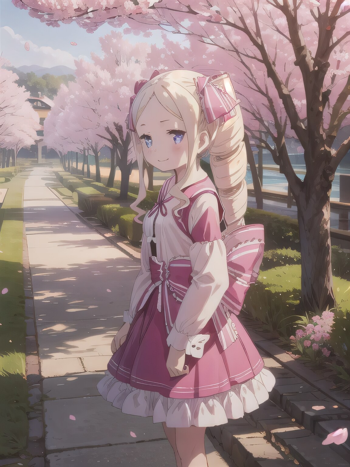 金髪ツインテでセーラー服の少女 | の人気AIイラスト・グラビア