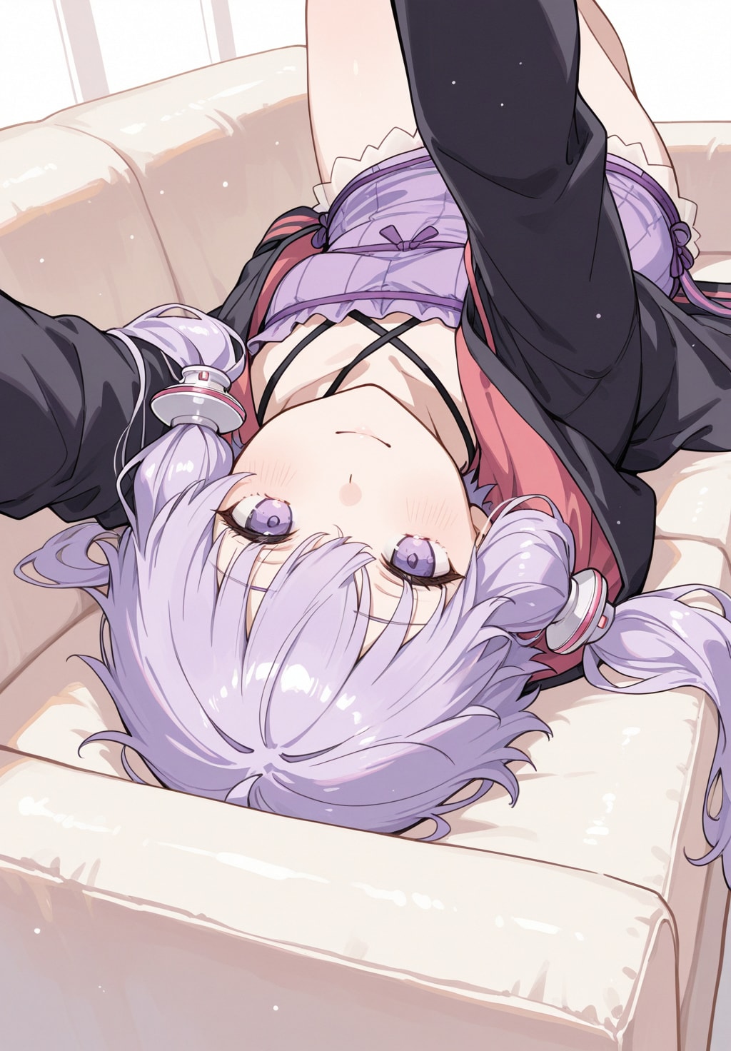 結月ゆかり_ソファー