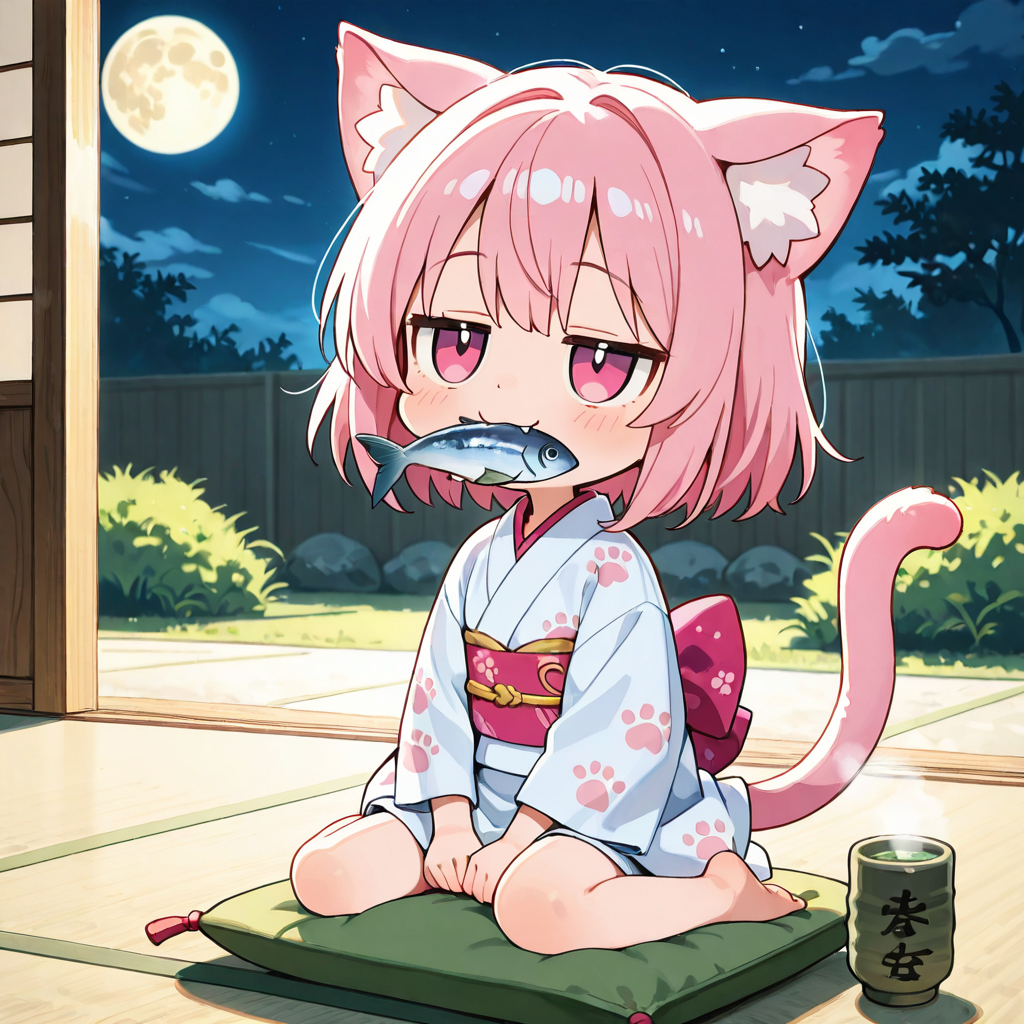 やっぱり、お月見にはにゃまざかにゃだにゃ！！