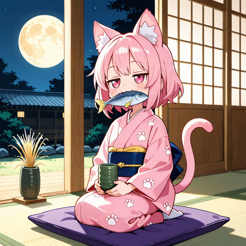やっぱり、お月見にはにゃまざかにゃだにゃ！！