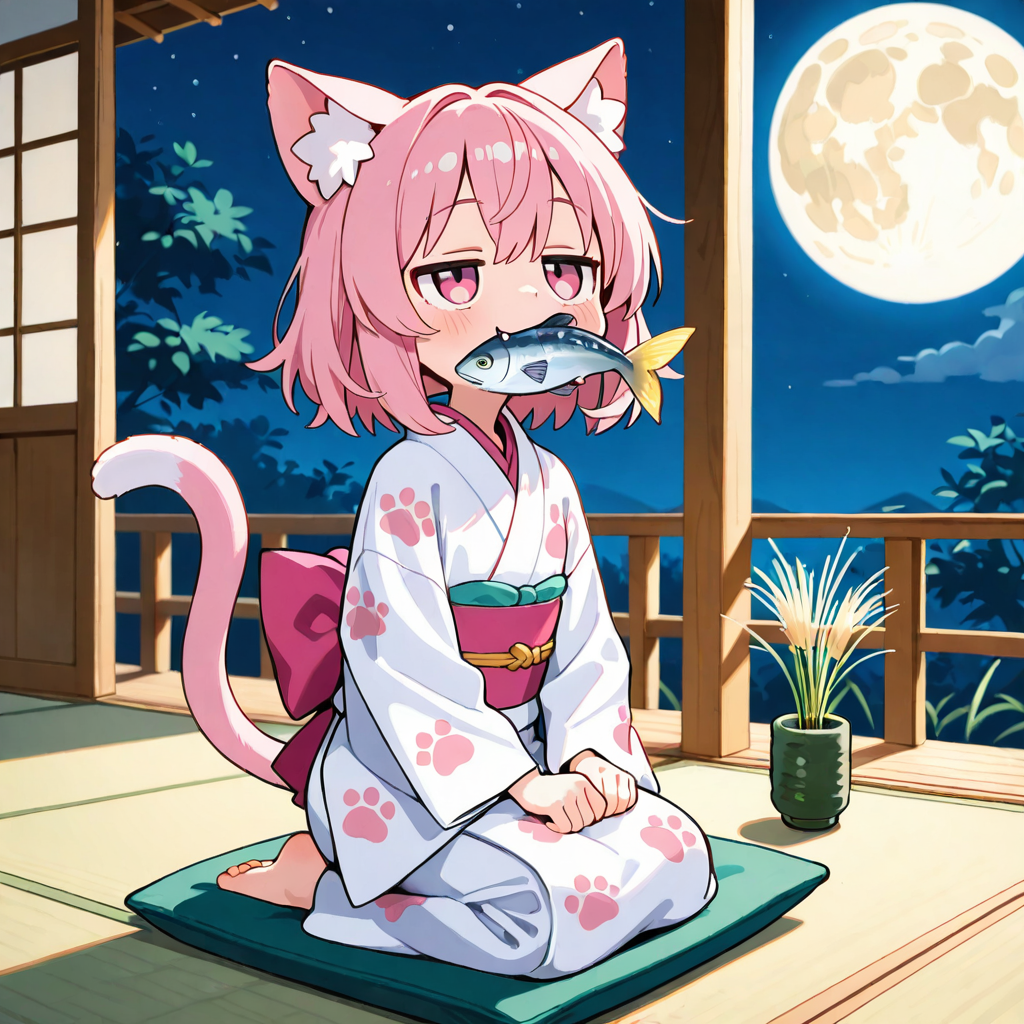 やっぱり、お月見にはにゃまざかにゃだにゃ！！