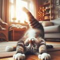 ストレッチする猫 9枚目