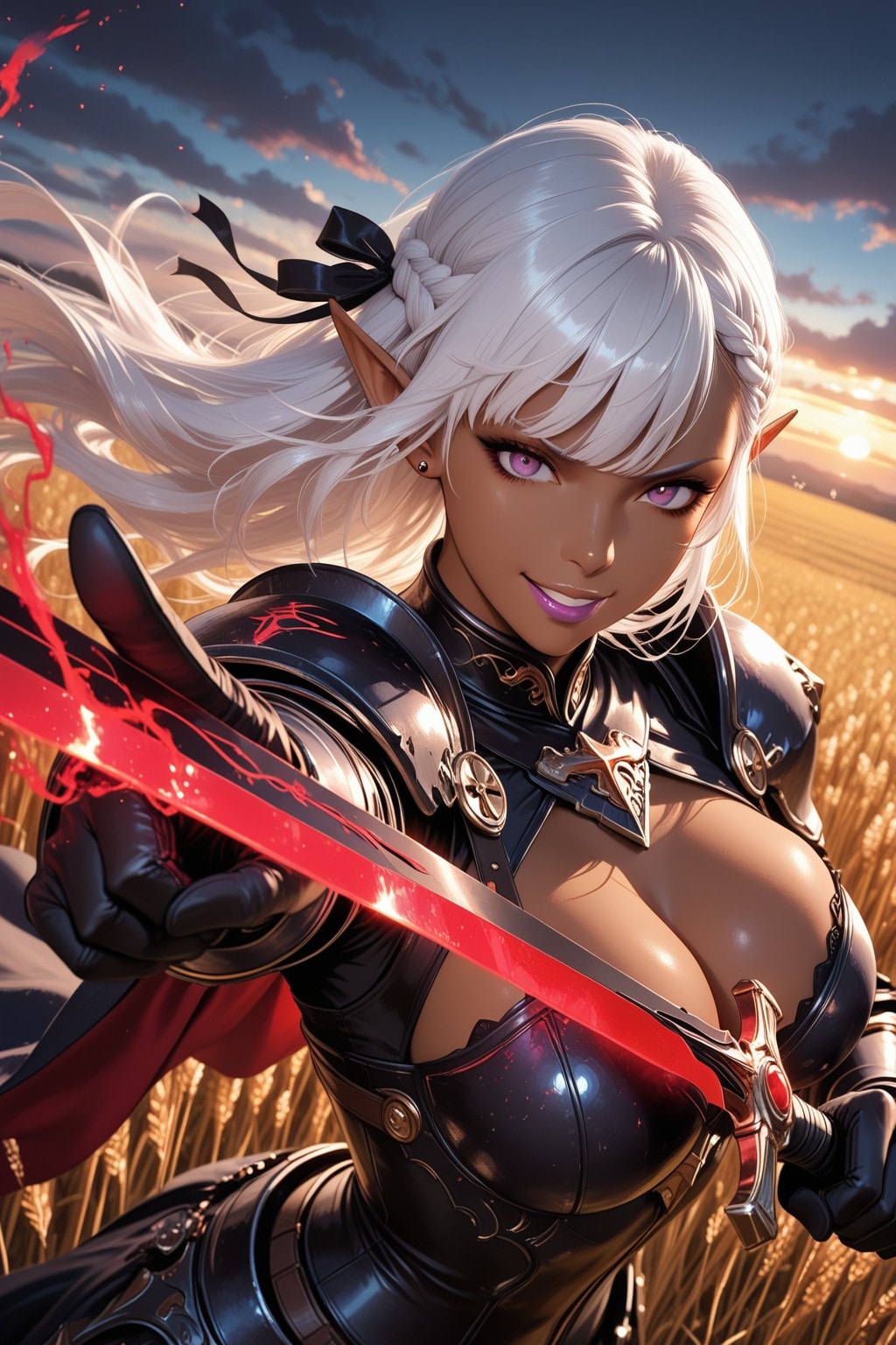 Beautiful Dark Elf（漆黒の傭兵・ダークエルフ【プロフィール・自己紹介／冒険と紅い。篇】）