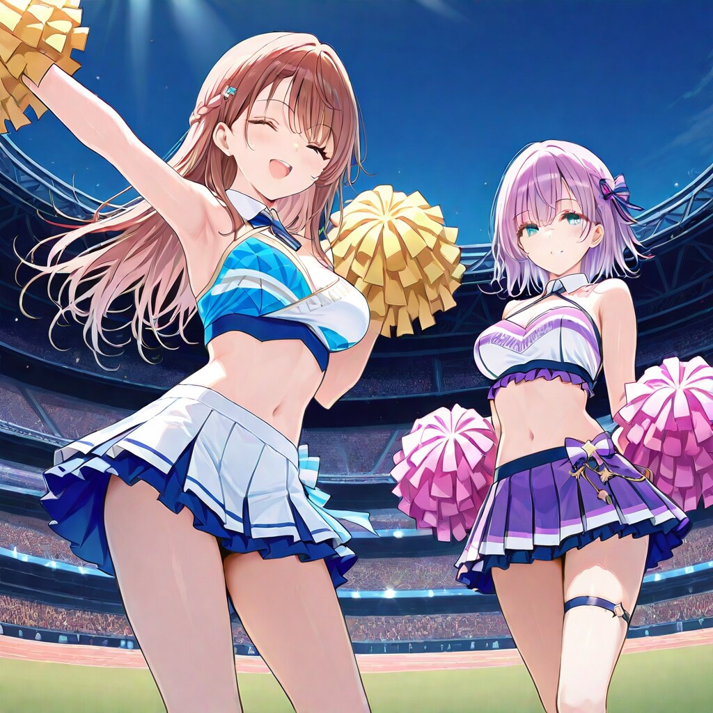 仲良しチアの二人組 | の人気AIイラスト・グラビア