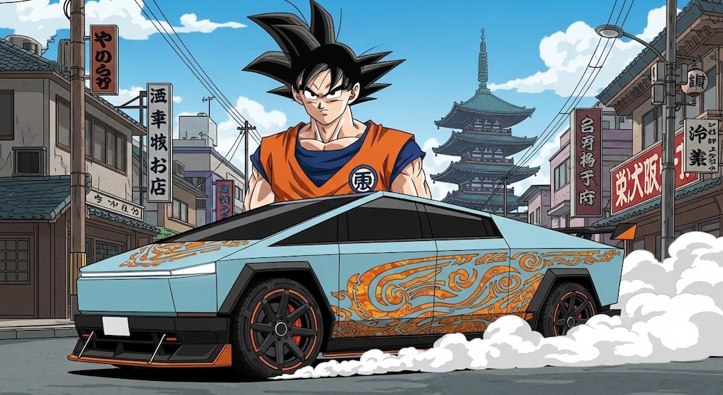 孫悟空とテスラサイバートラック