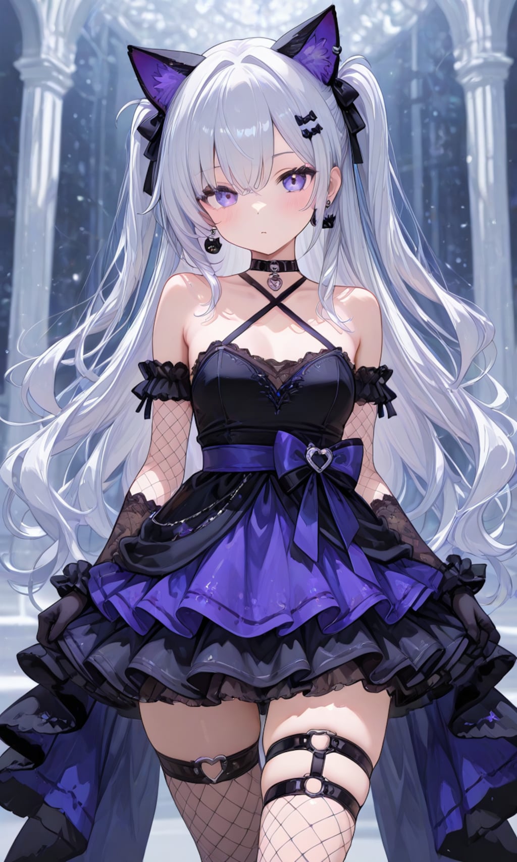 猫耳少女とドレス