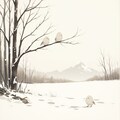 シマエナガと雪景色 6枚目