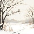 シマエナガと雪景色 9枚目