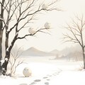 シマエナガと雪景色 2枚目