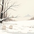 シマエナガと雪景色 3枚目