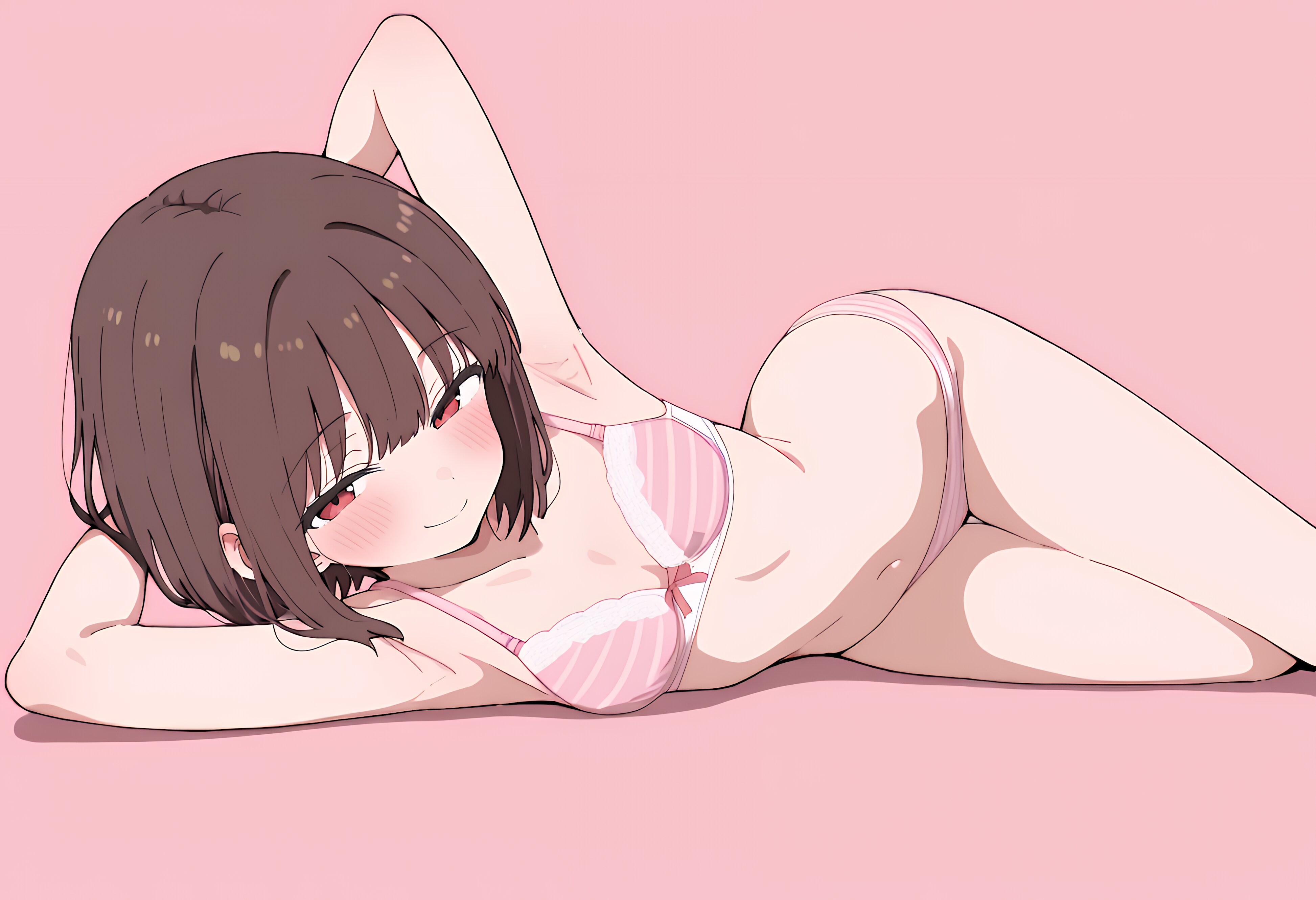 ピンクの縞模様