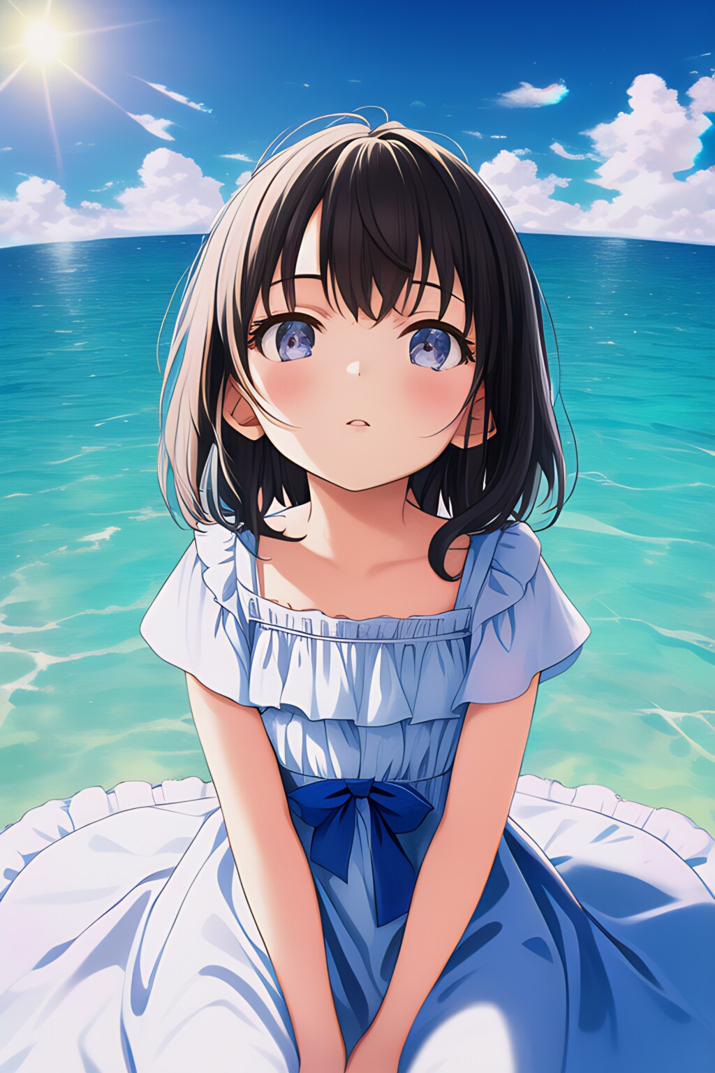 空を見る女の子