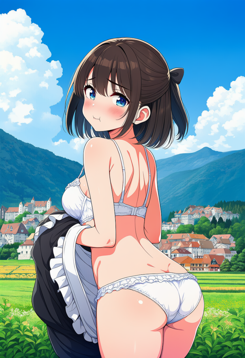 着替えてるので見ないでくださいね？ご主人様！