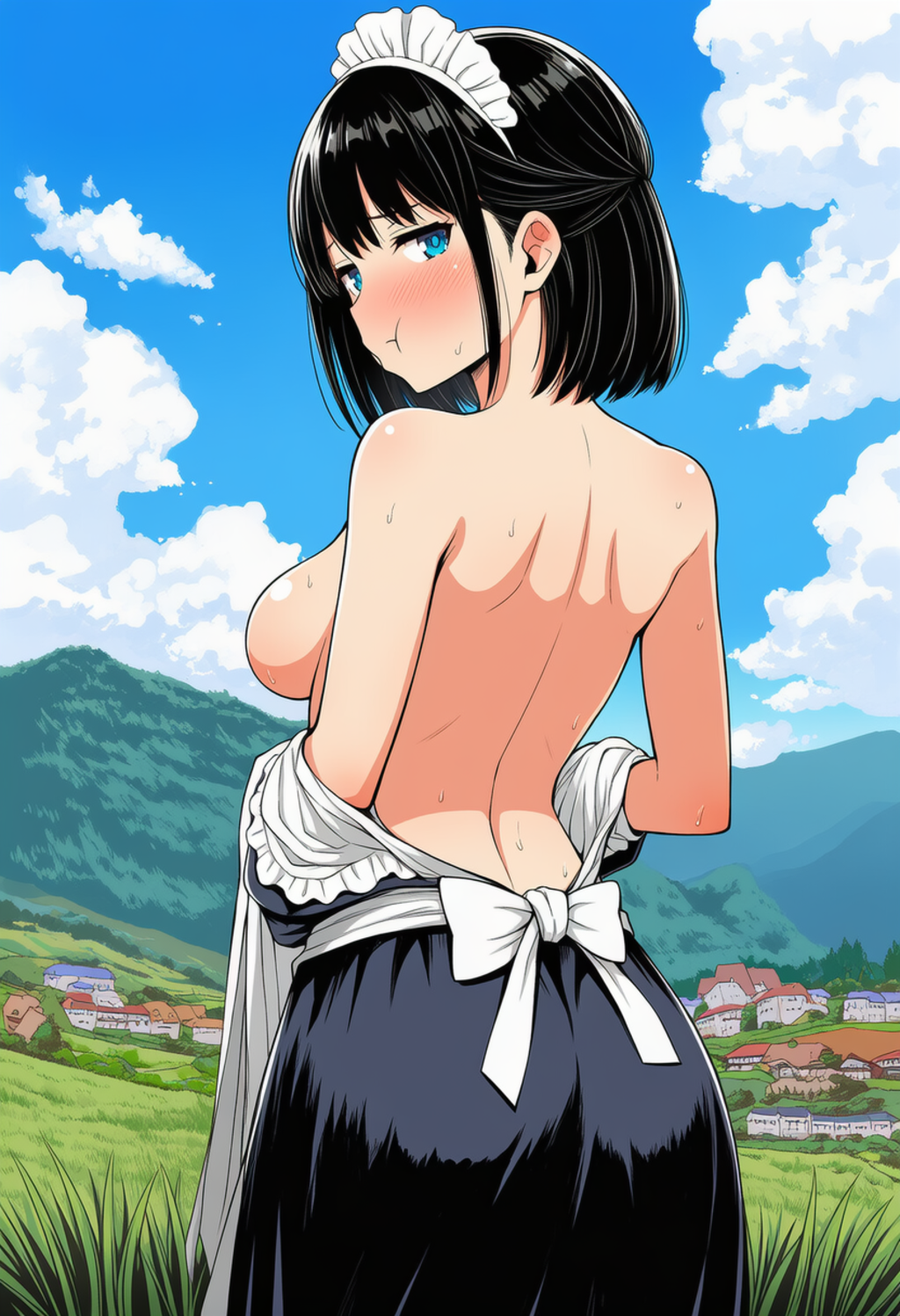 着替えてるので見ないでくださいね？ご主人様！