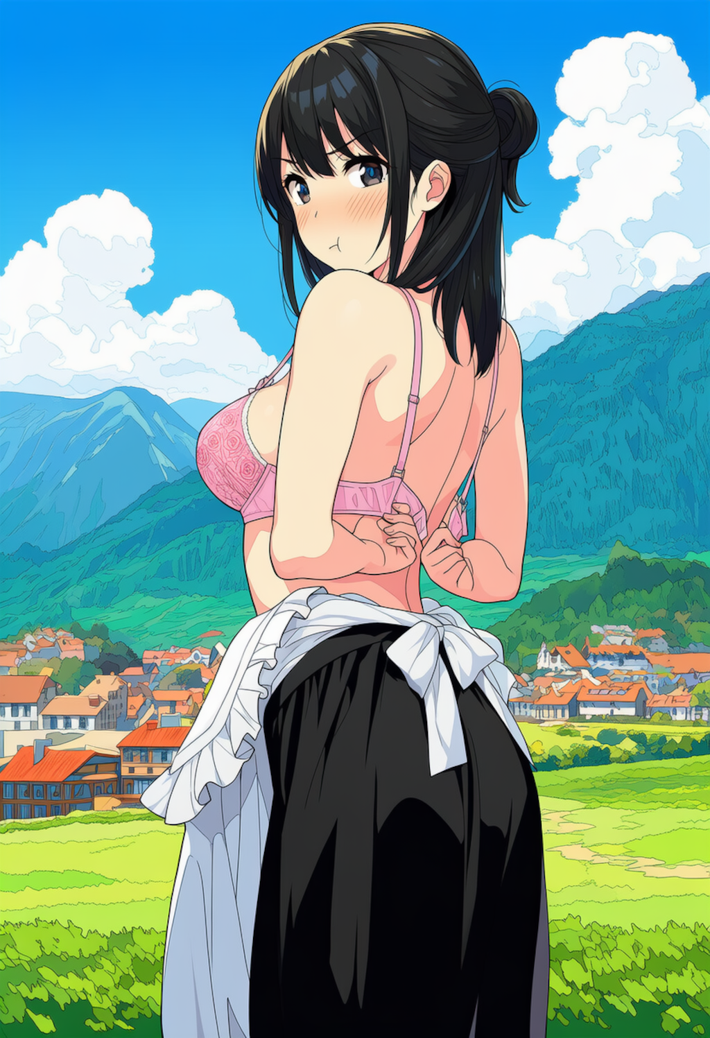 着替えてるので見ないでくださいね？ご主人様！