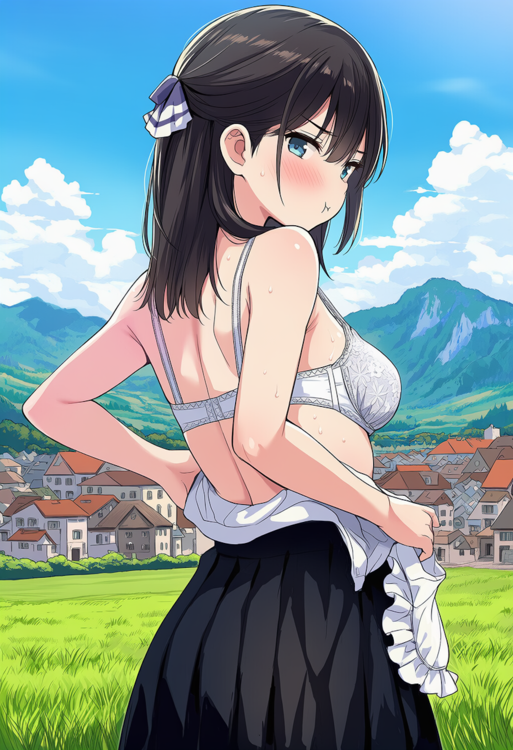 着替えてるので見ないでくださいね？ご主人様！