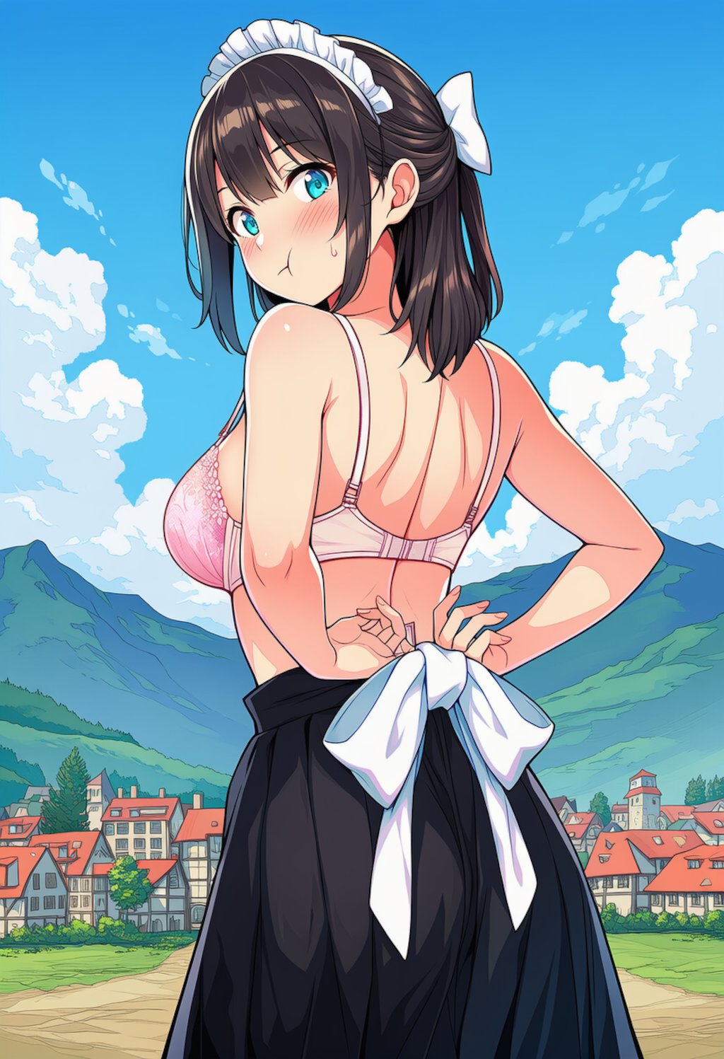 着替えてるので見ないでくださいね？ご主人様！
