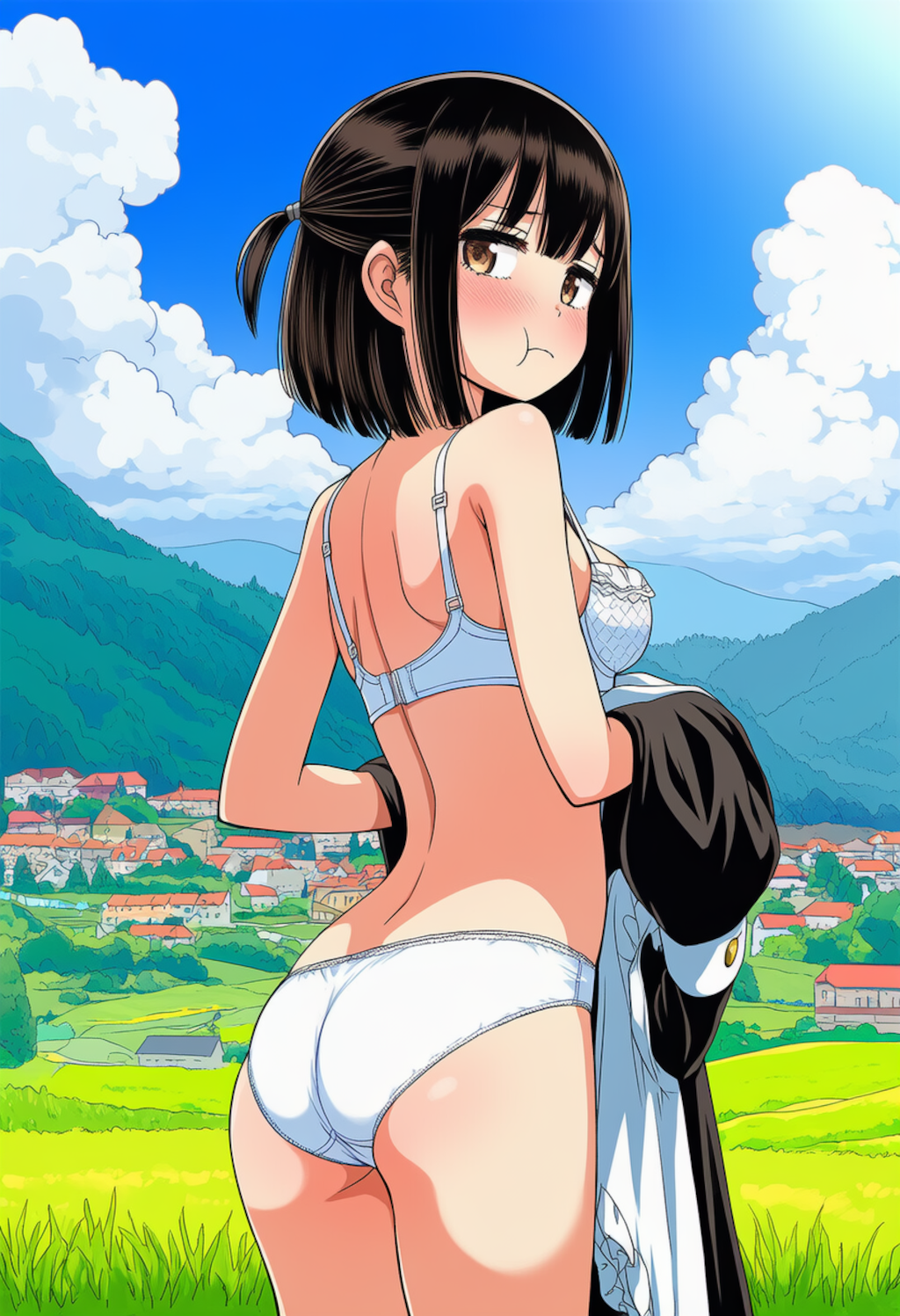 着替えてるので見ないでくださいね？ご主人様！