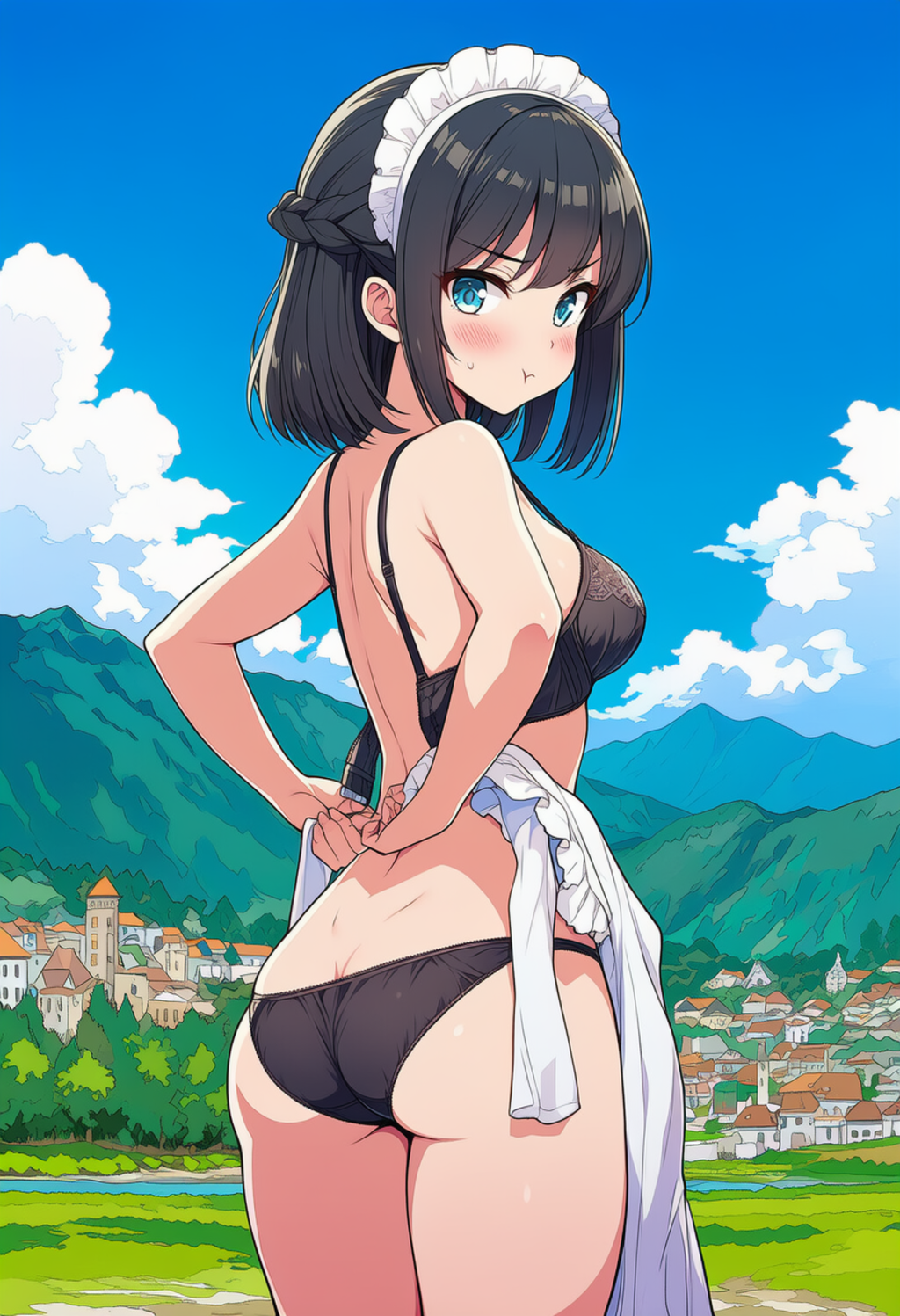 着替えてるので見ないでくださいね？ご主人様！