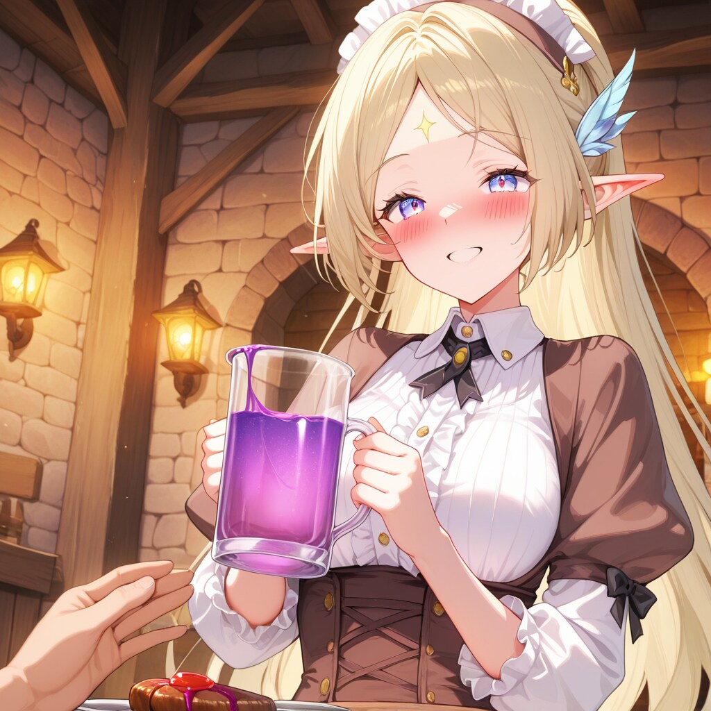 はい、エルフ亭特製どろり濃厚 お待たせしました。