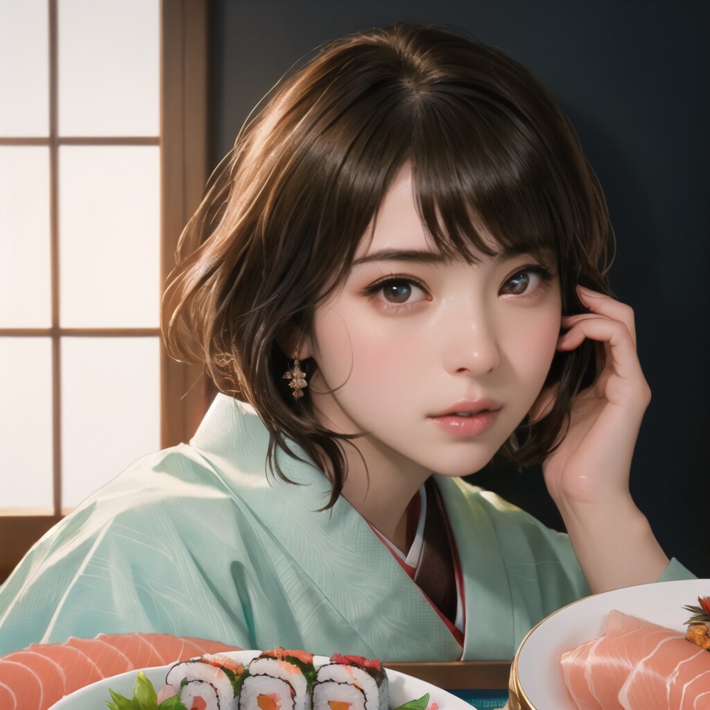 異国の日本料理店，Japanese restaurant in a foreign country.