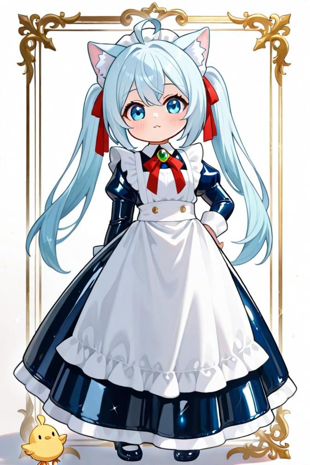 猫耳ちゃんとひよこ