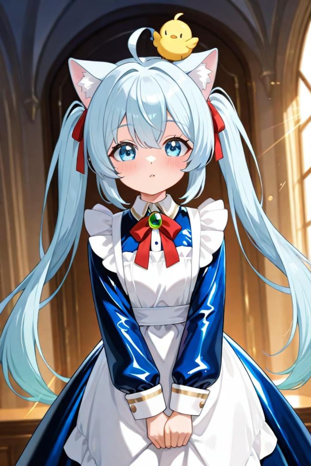 猫耳ちゃんとひよこ