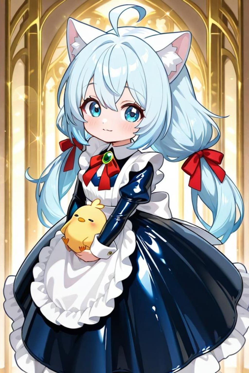 猫耳ちゃんとひよこ