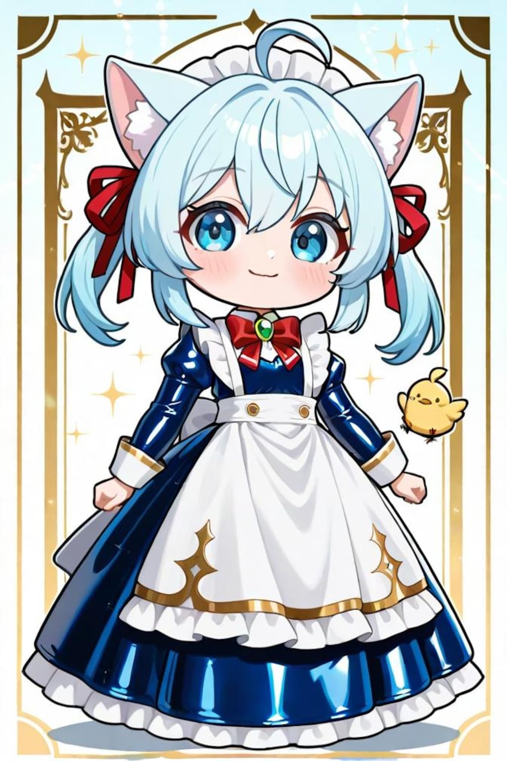 猫耳ちゃんとひよこ