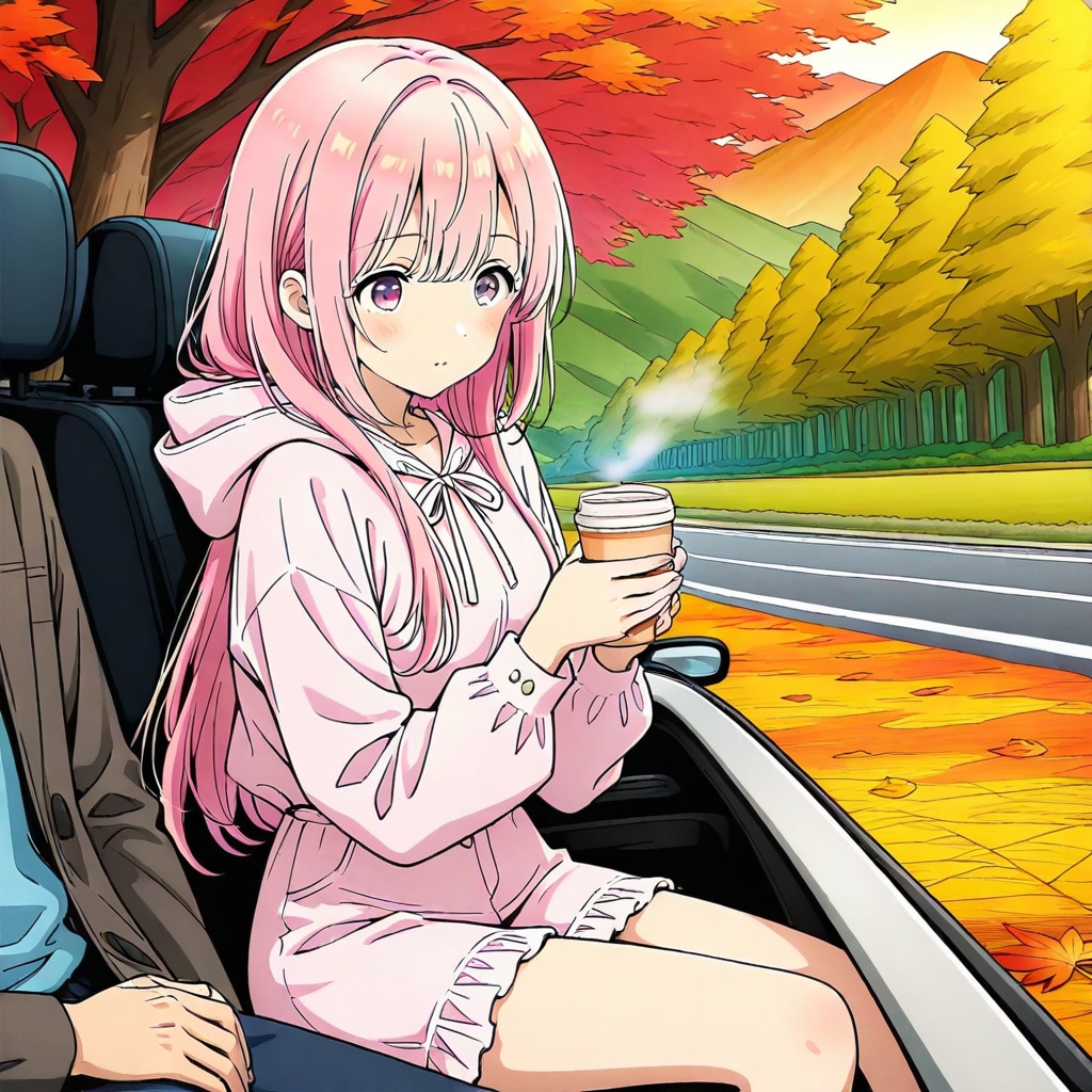 紅葉の中でひと休み | の人気AIイラスト・グラビア