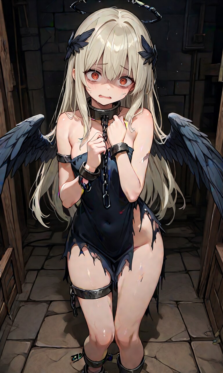 怯えた天使ちゃん