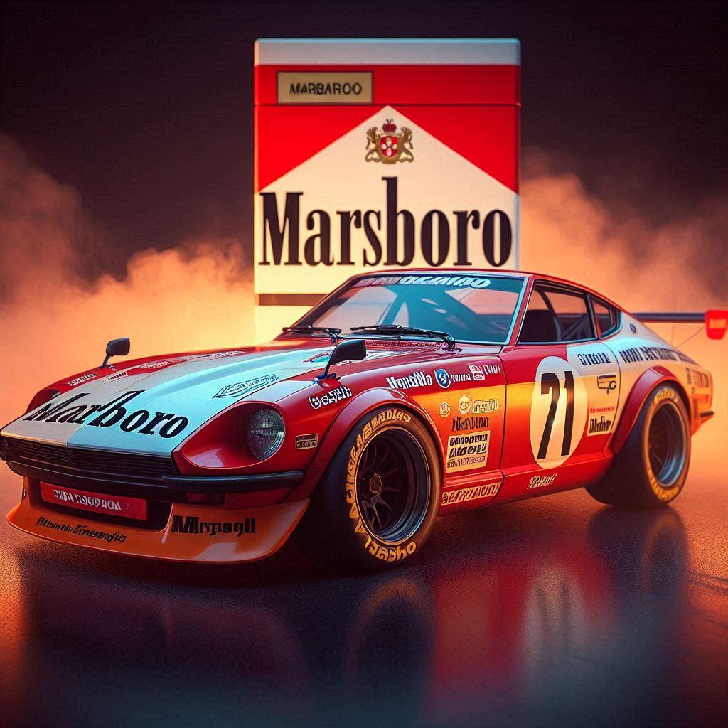マルボロカラー240Zレーシングカー | の人気AIイラスト・グラビア