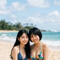 仲良し水着女の子 8枚目