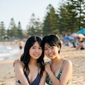 仲良し水着女の子 5枚目