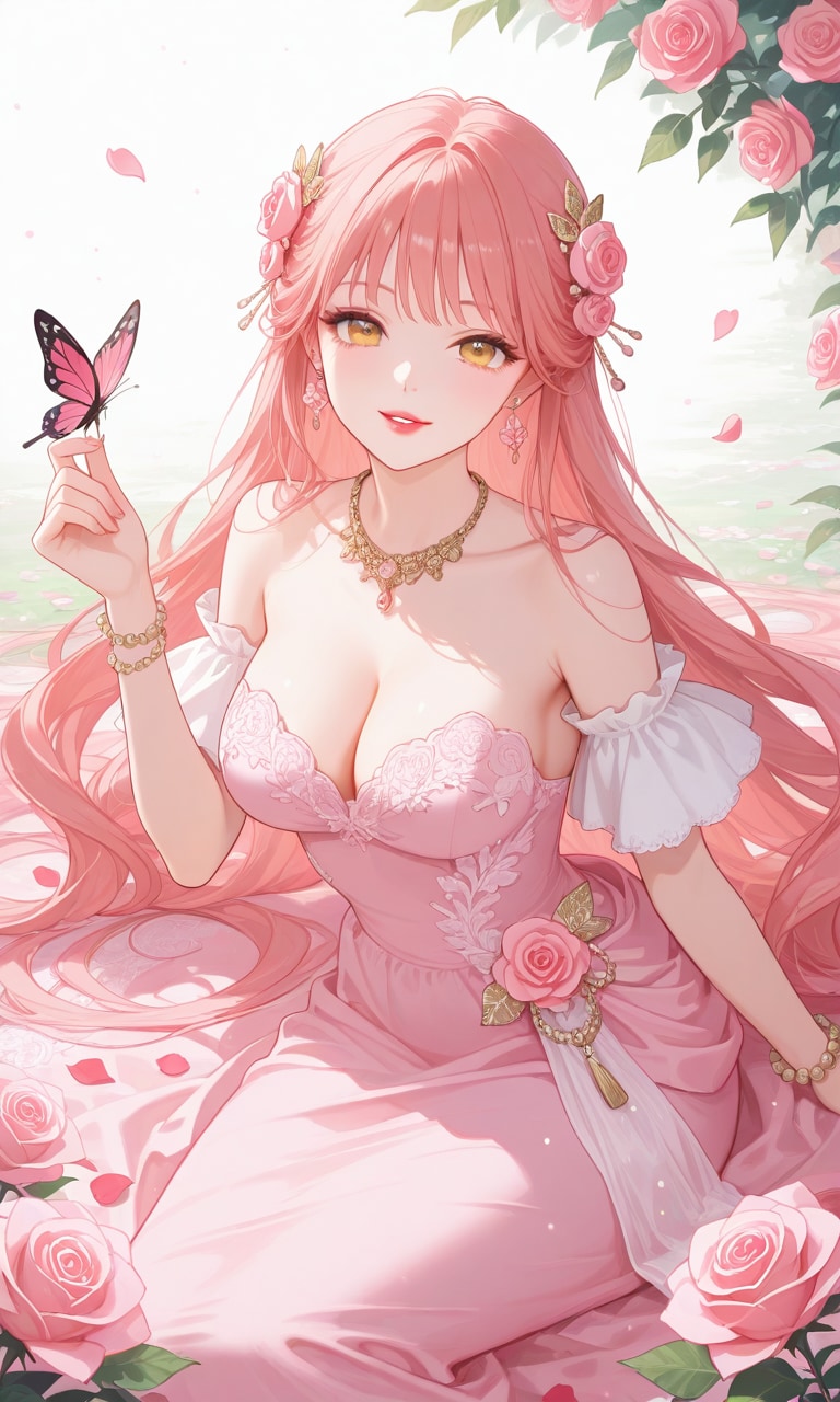 桃色の薔薇