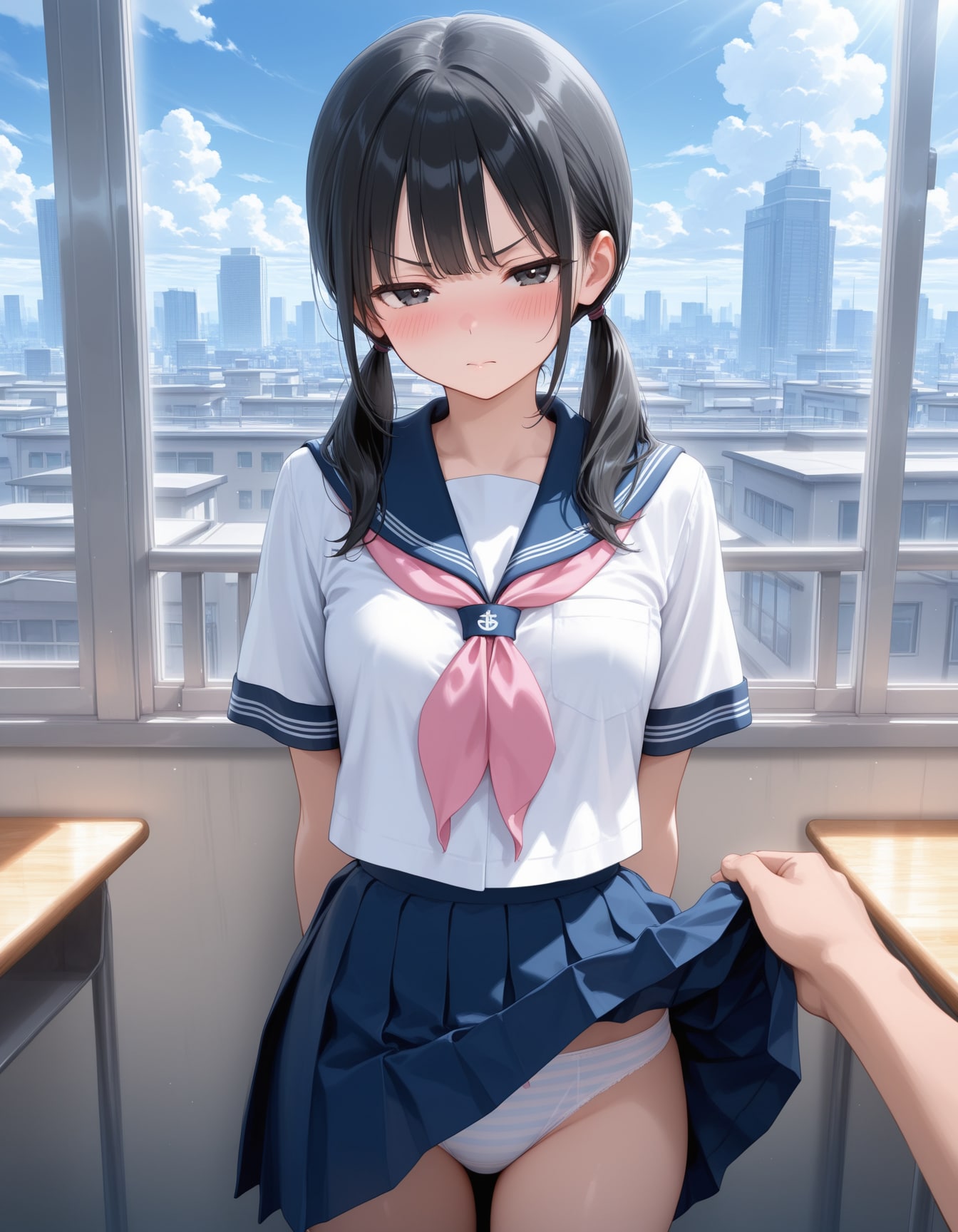スカートめくり