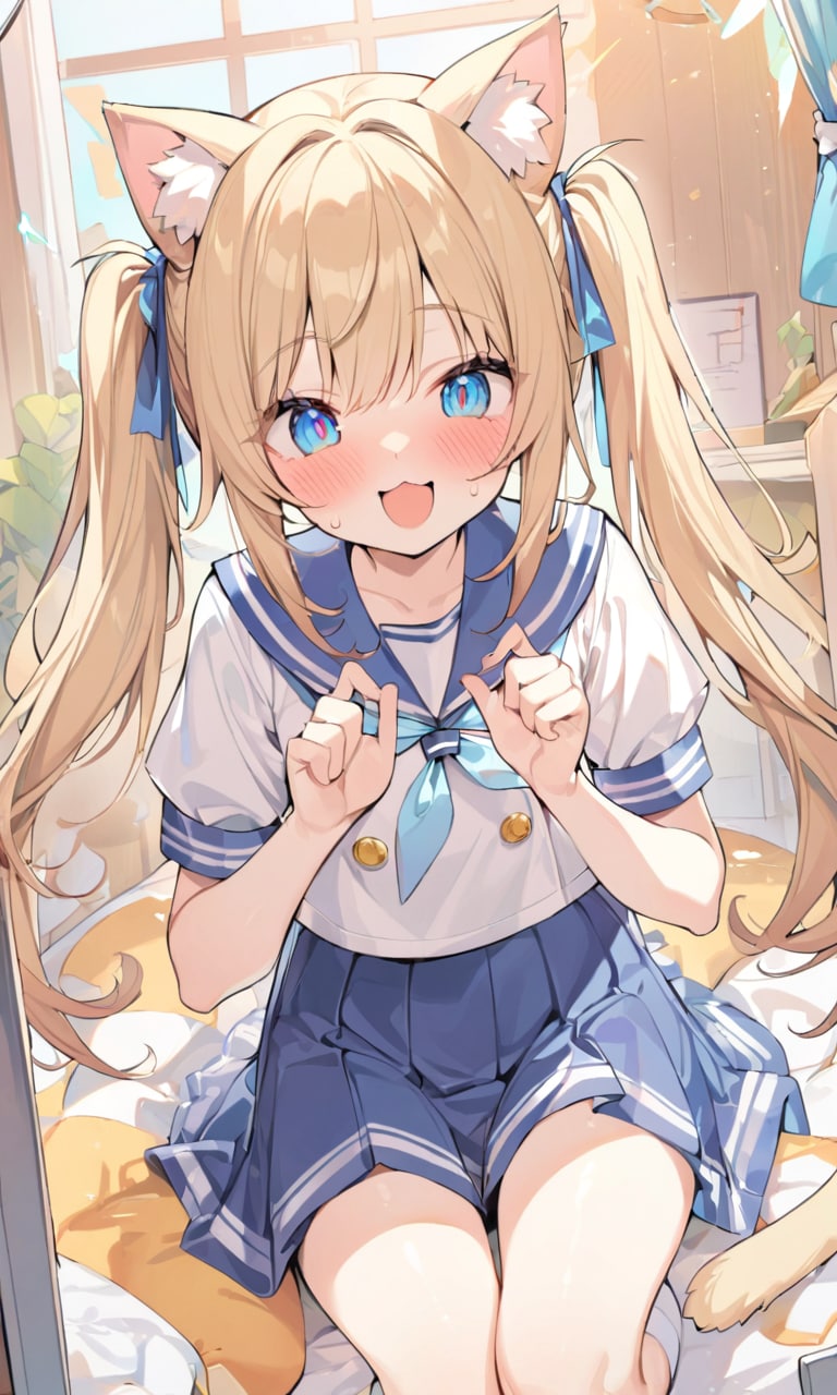 こるり「セーラー服ですっ」まや「学校の制服はブレザーです」 | の人気AIイラスト・グラビア