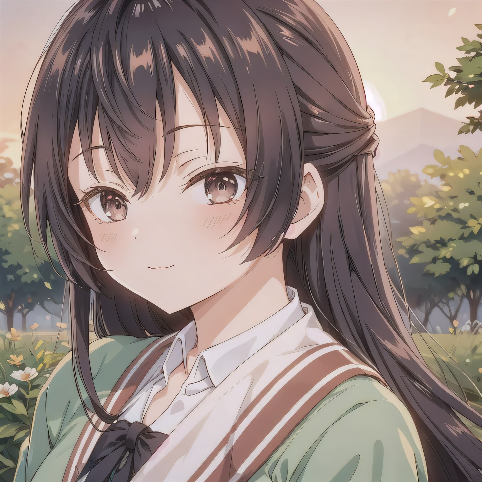 黒髪ロングでセーラー服の少女３９ | の人気AIイラスト・グラビア