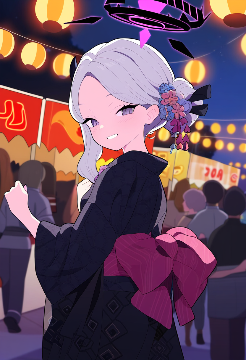 祭りを楽しむヒナ