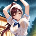 雨の中踊るお姉さん02 5枚目