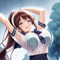 雨の中踊るお姉さん02 10枚目