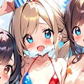 ヌーブラ式ビキニ水着三人娘 雅と真帆と桃2 『まあいいや、ぺったんこだって気にしな～い♪』 6枚目