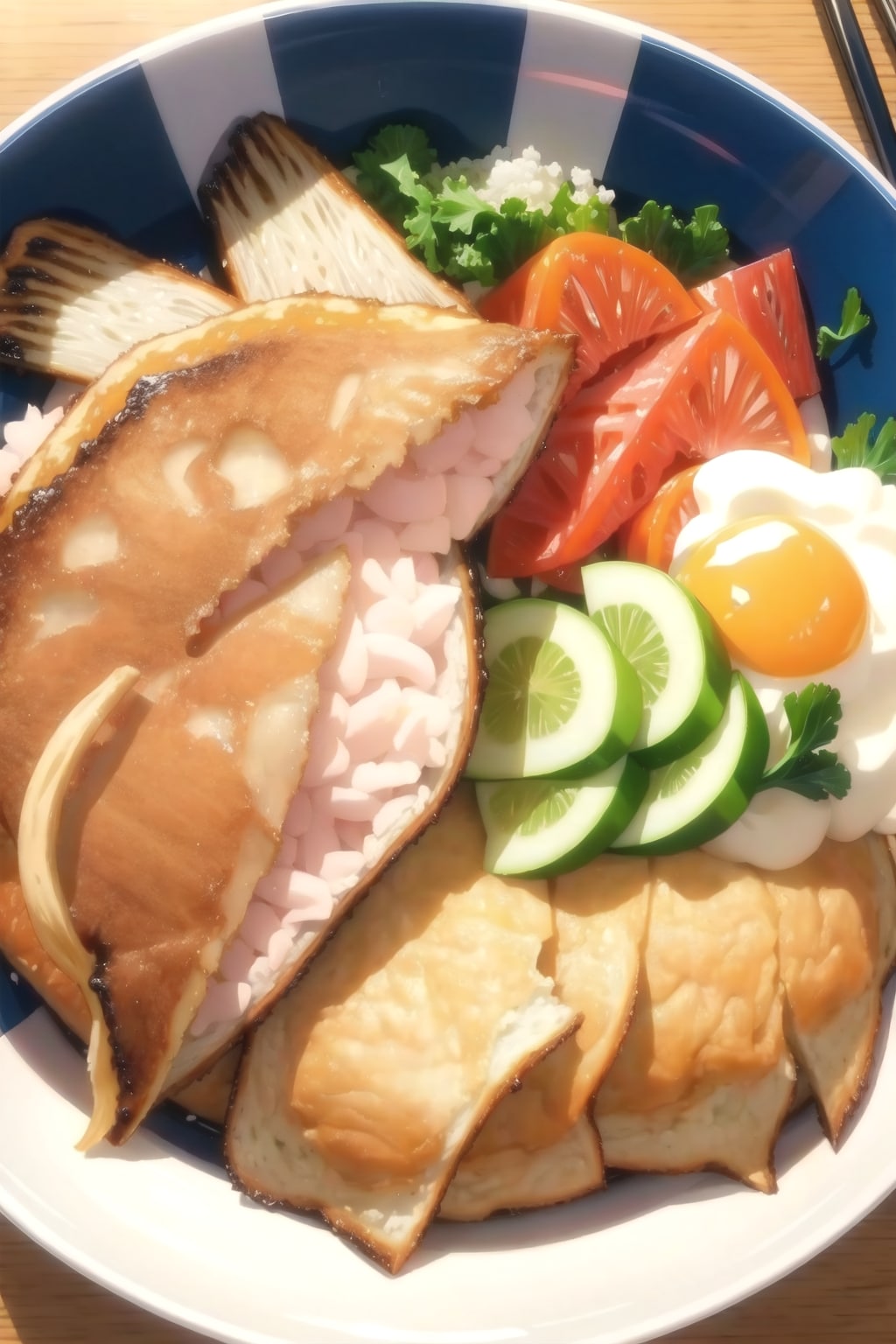 これかつ丼やない。なんかよく分からないどんぶりや