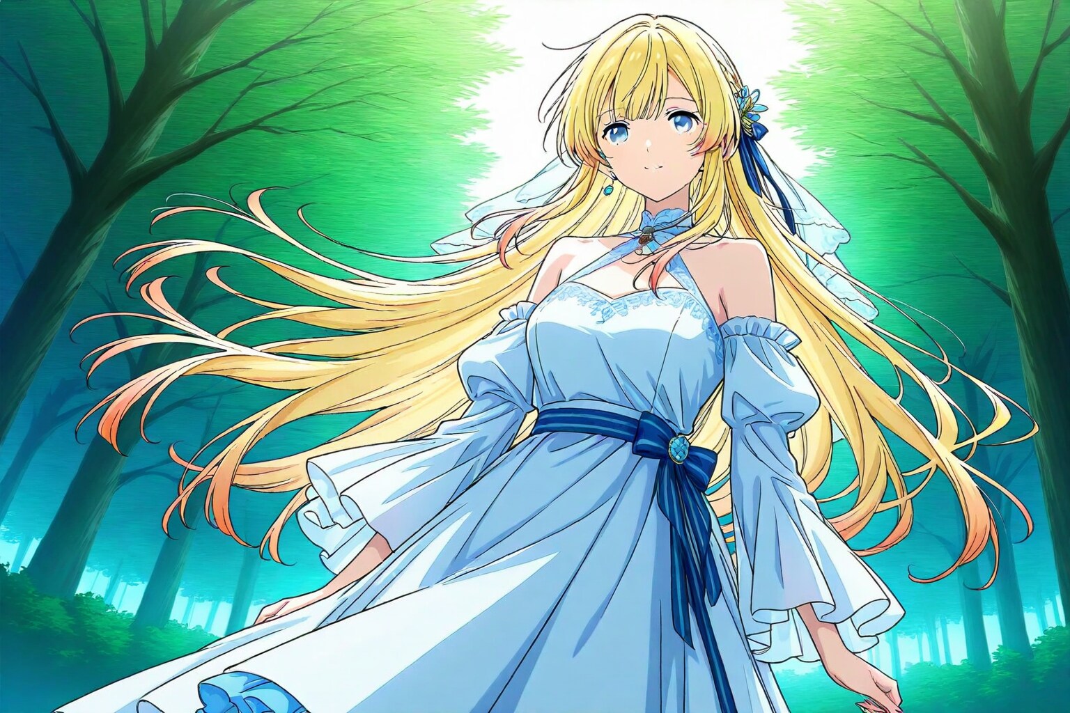 これかき揚げ蕎麦じゃ断じてない。金髪美少女と森でのデートや | の人気AIイラスト・グラビア