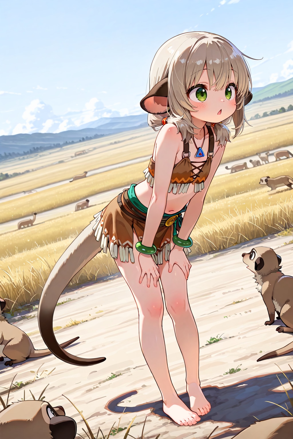 サバンナに住むミーアキャット