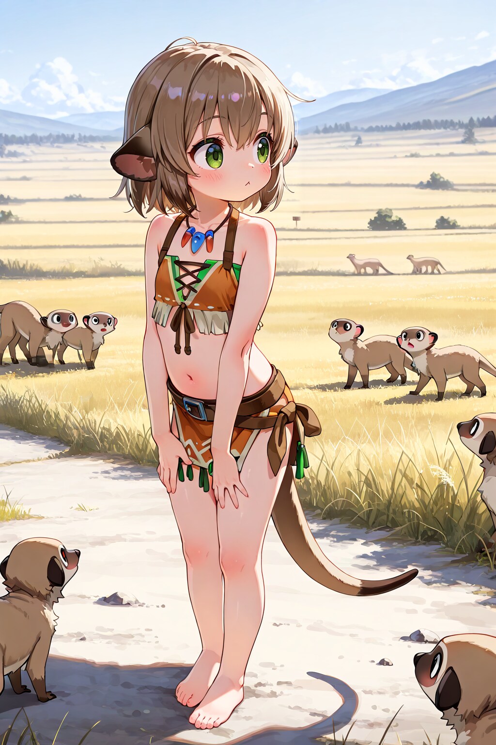 サバンナに住むミーアキャット