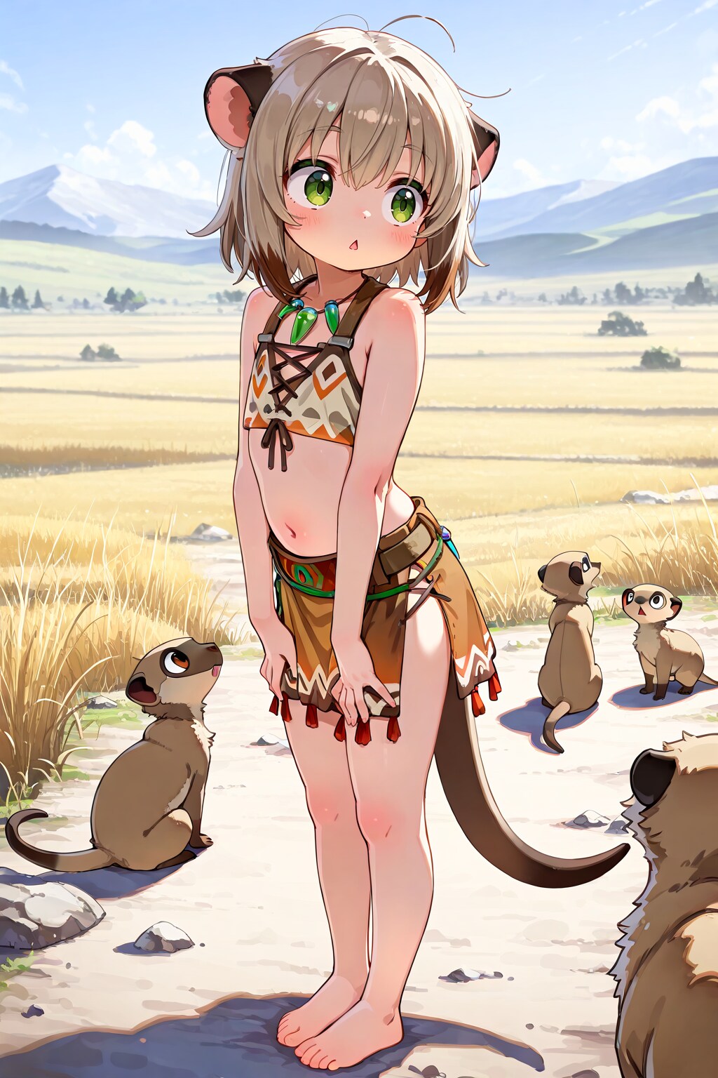サバンナに住むミーアキャット