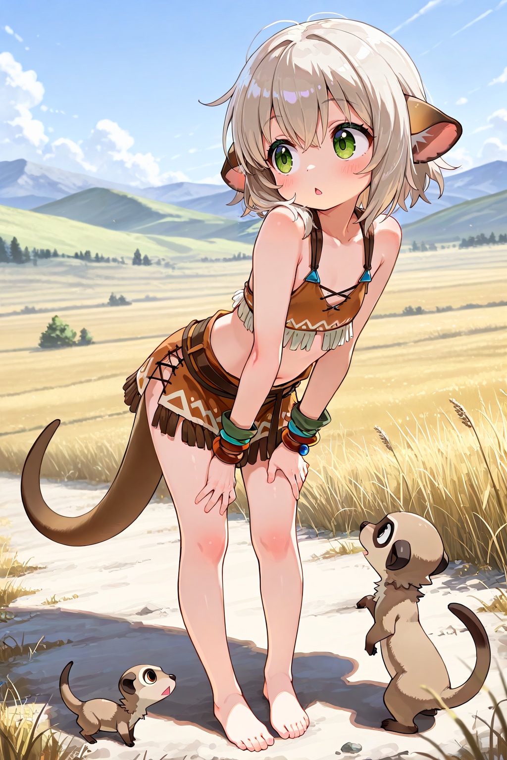 サバンナに住むミーアキャット