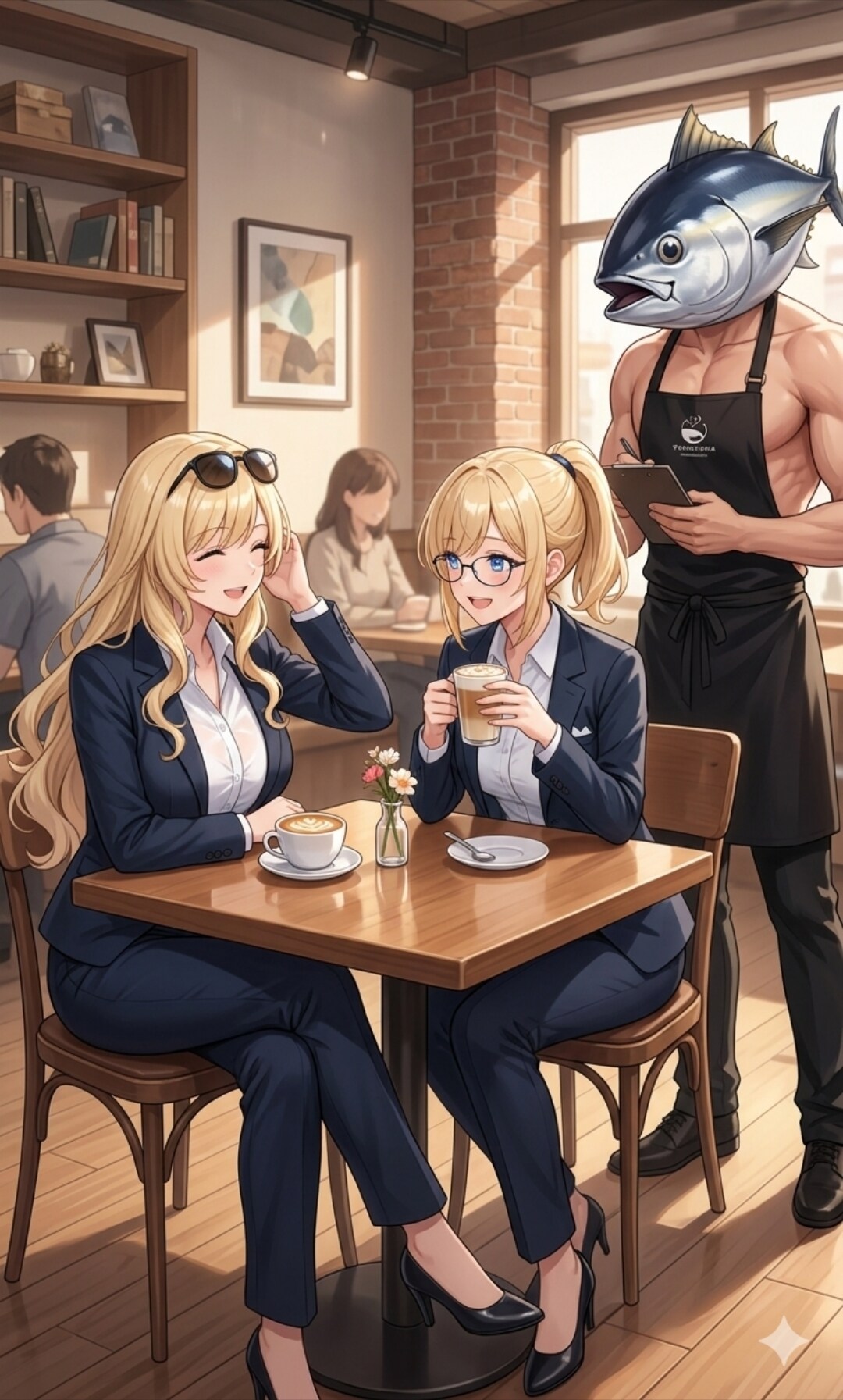 【よその子なつみちゃん】なつみちゃん✕うちの子メアリー先生✕アグロさん | の人気AIイラスト・グラビア