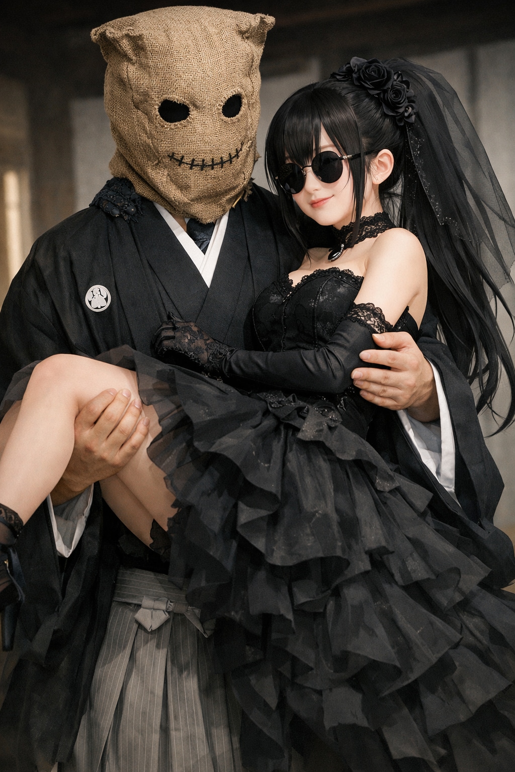 黒ぽにちゃんと 麻袋おじさん